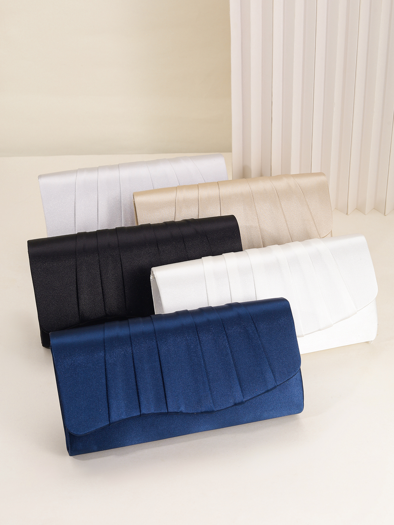 Ladies Dinner Bag Pleated Soli - Women'S Evening Bags บทวิจารณ์และราคา