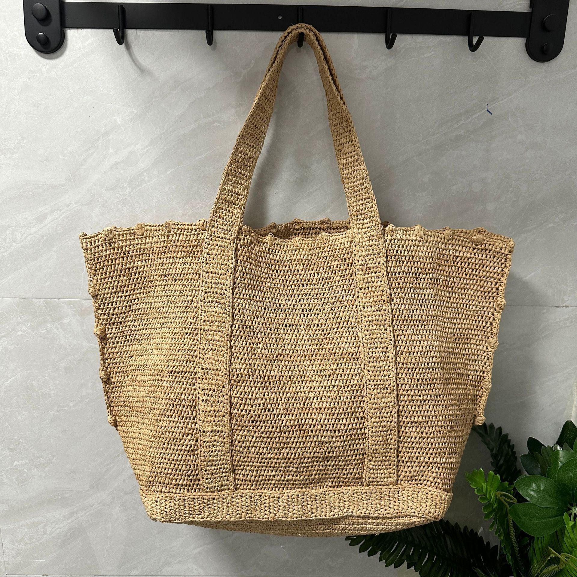 Large Capacity Raffia Grass Wo - Women'S Raffia Bags บทวิจารณ์และราคา