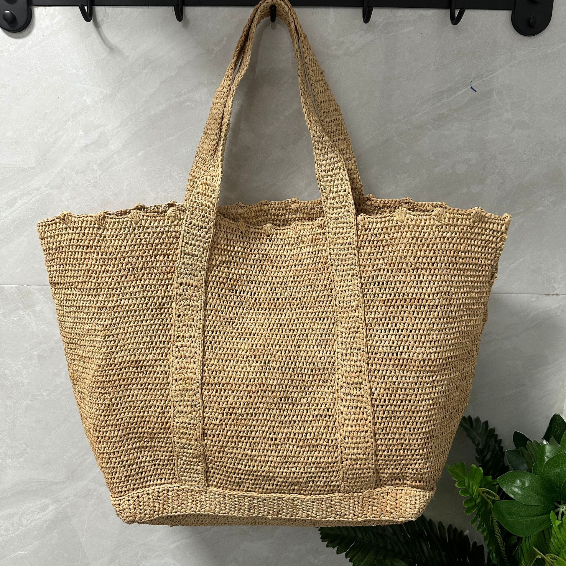 Large Capacity Raffia Grass Wo - Women'S Raffia Bags บทวิจารณ์และราคา