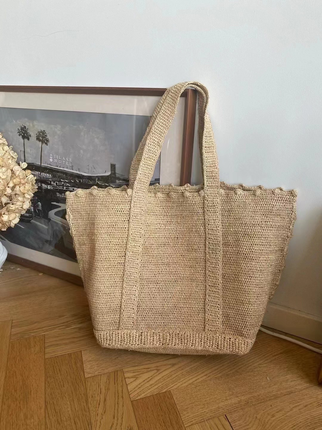 Large Capacity Raffia Grass Wo - Women'S Raffia Bags บทวิจารณ์และราคา