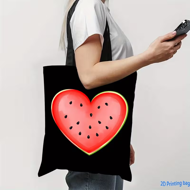 Leopard Print Heart Love Lette - Shopper Tote Canvas บทวิจารณ์และราคา