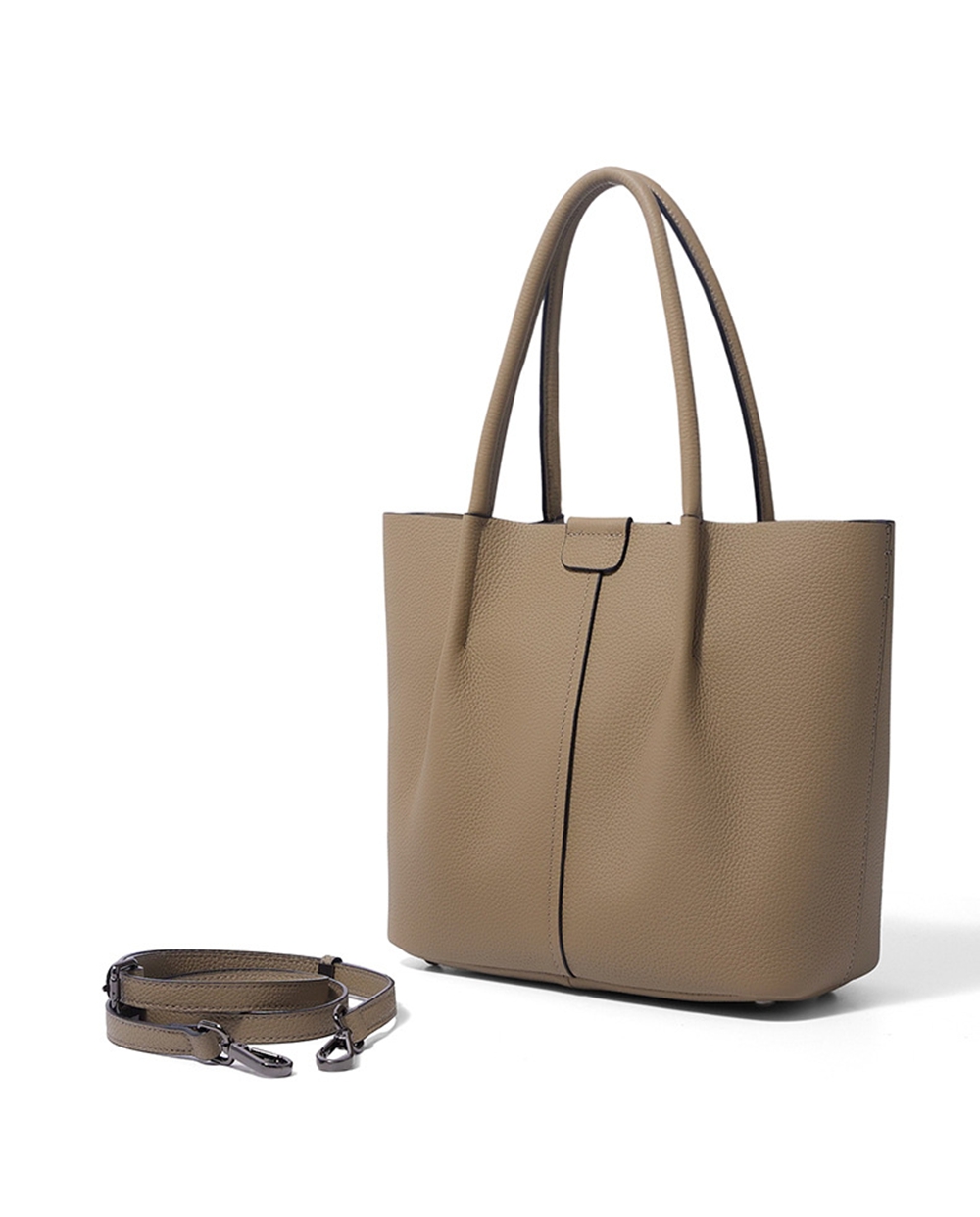 Textured Genuine Leather Handb - Top Handle Structured บทวิจารณ์และราคา