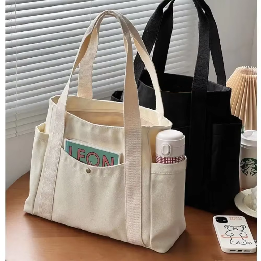 Large Capacity Canvas Tote Bag - Shopper Tote Canvas บทวิจารณ์และราคา