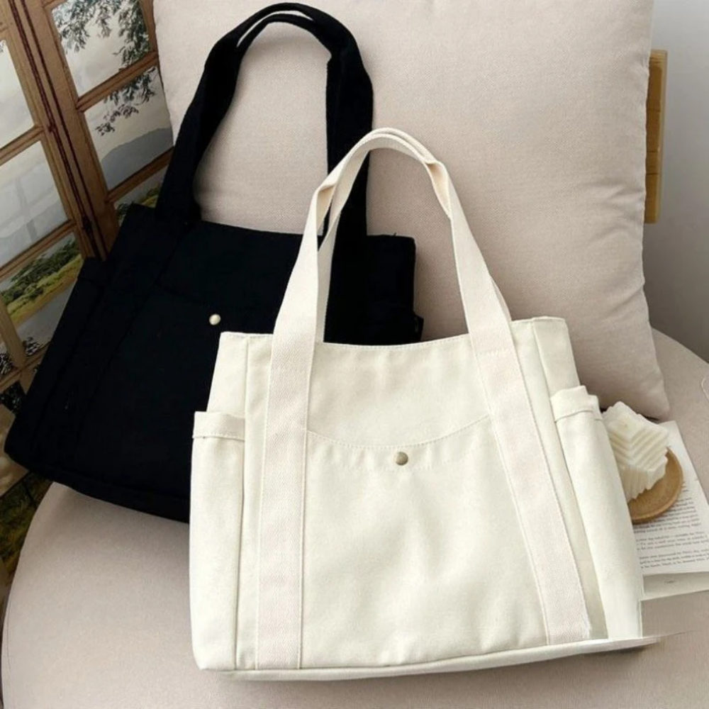 Large Capacity Canvas Tote Bag - Shopper Tote Canvas บทวิจารณ์และราคา