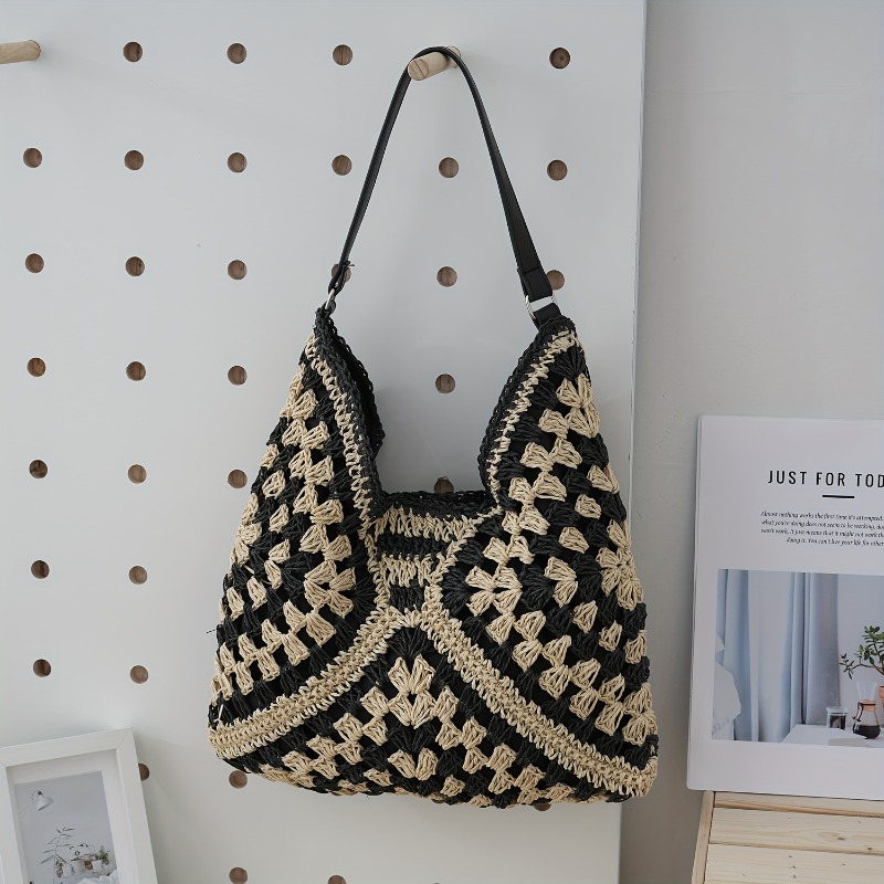 Fashion Bohemian Large Capacit - Crochet Market Bag บทวิจารณ์และราคา