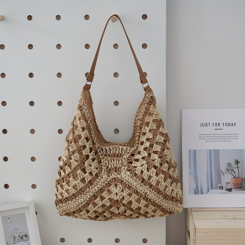 Fashion Bohemian Large Capacit - Crochet Market Bag บทวิจารณ์และราคา