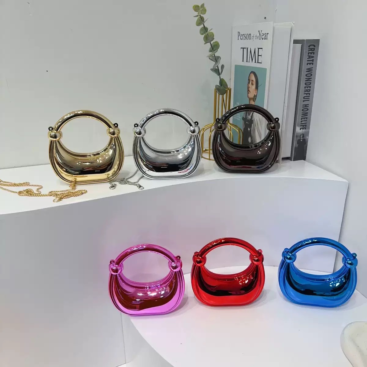 Mini Golden Evening Bag Purses - Women'S Evening Bags บทวิจารณ์และราคา