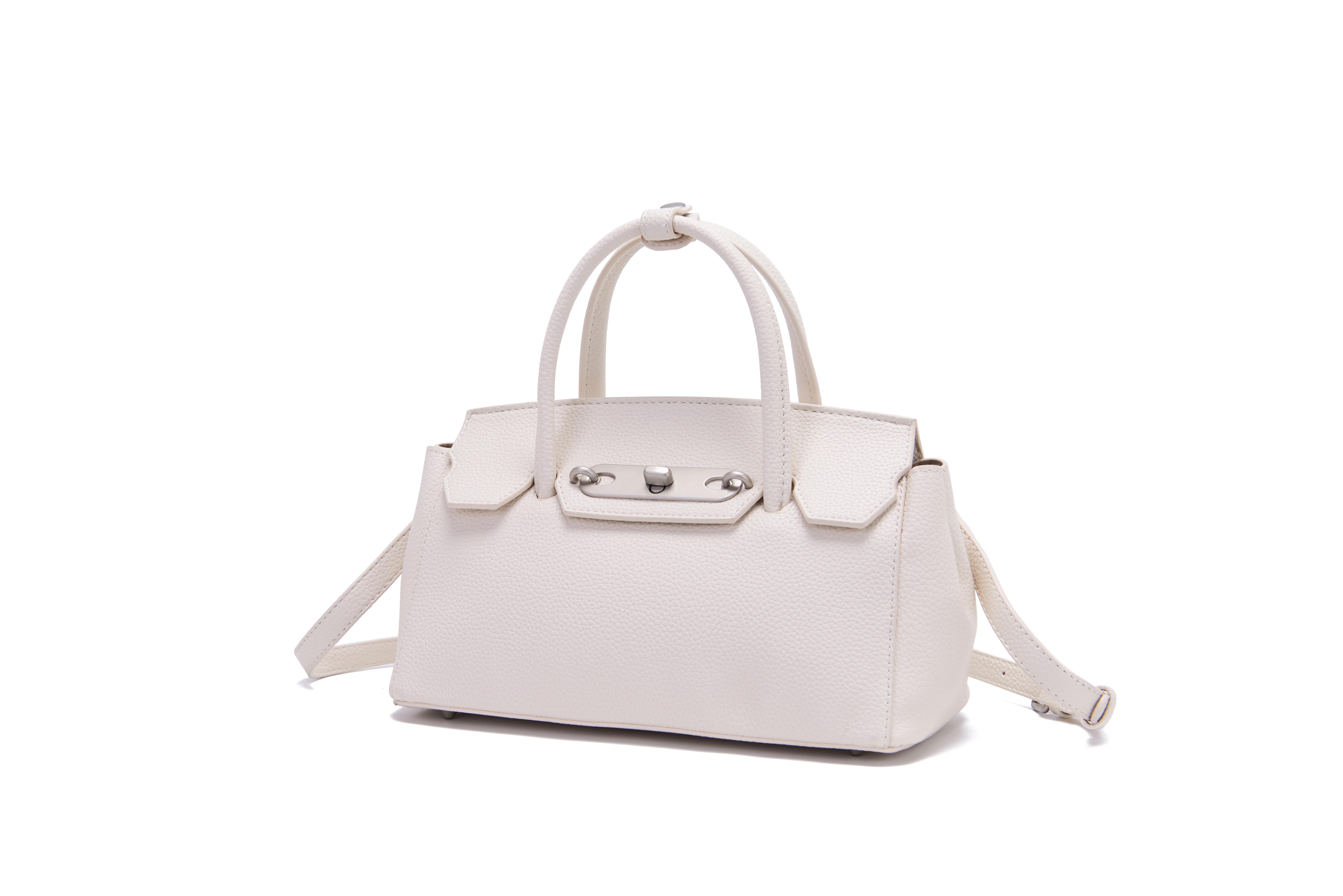 Women Off White Leather Top Ha - Top Handle Structured บทวิจารณ์และราคา