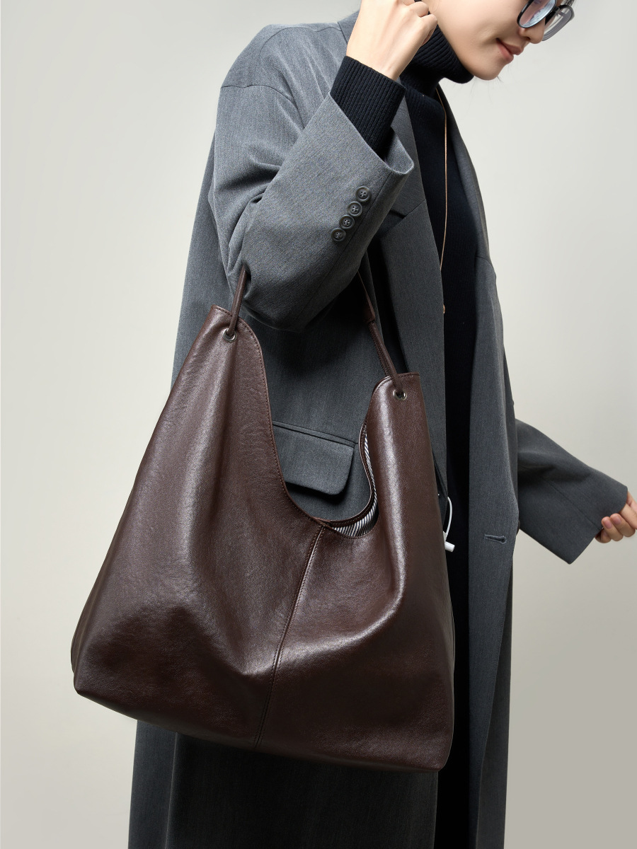 Luxury Genuine Leather Handbag - Hobo Bag Slouchy บทวิจารณ์และราคา