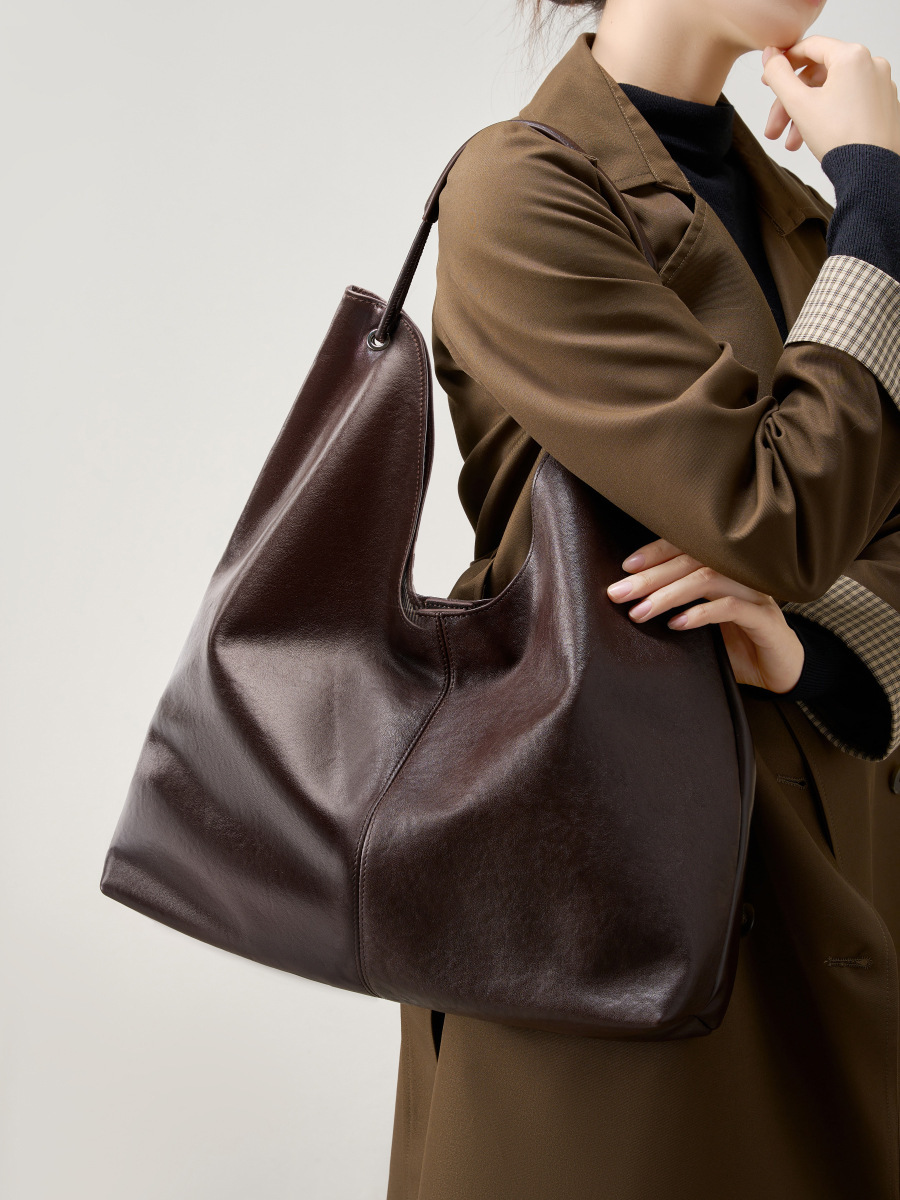 Luxury Genuine Leather Handbag - Hobo Bag Slouchy บทวิจารณ์และราคา