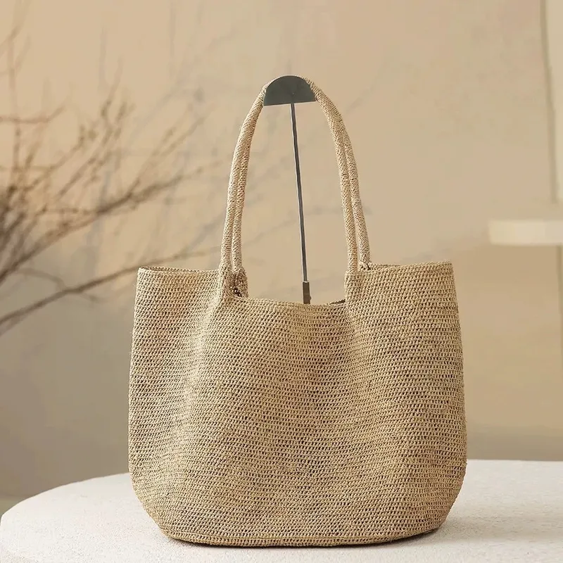 Premium raffia woven tote bag  - Women'S Raffia Bags บทวิจารณ์และราคา