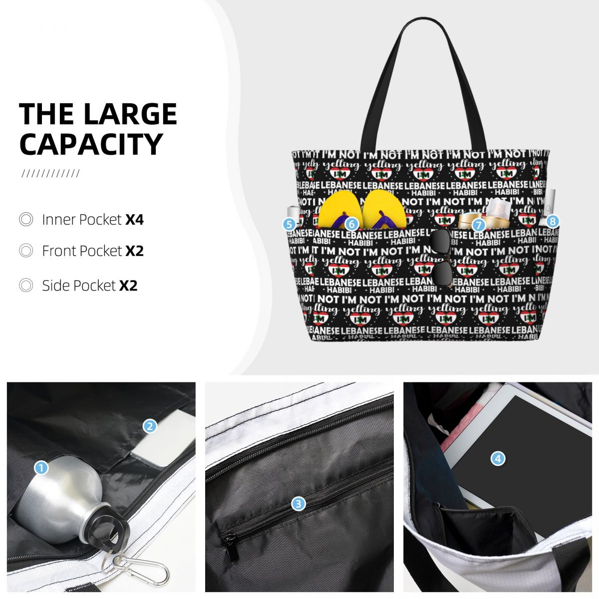 Lebanese Flag Lebanon Heritage - Women Bags Lebanon บทวิจารณ์และราคา