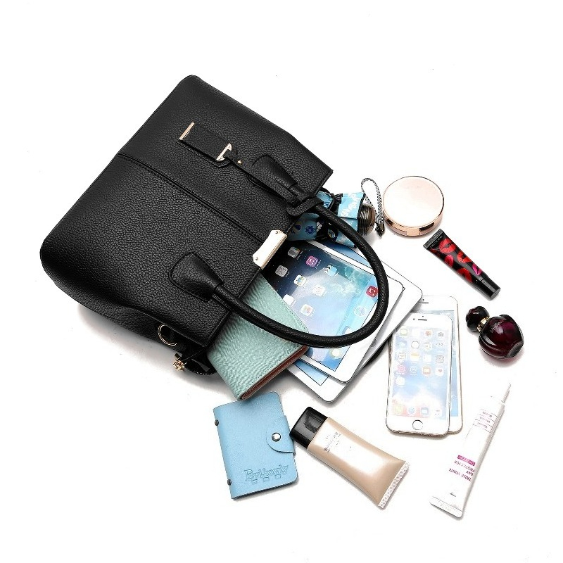 PU Leather Top-Handle Bag Stru - Top Handle Structured บทวิจารณ์และราคา