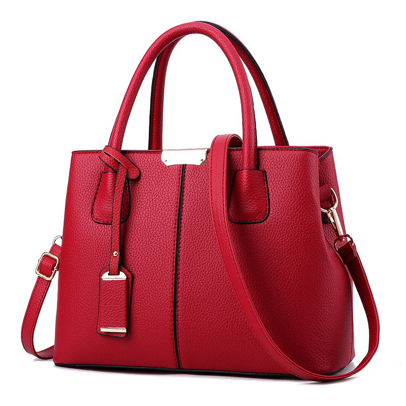 PU Leather Top-Handle Bag Stru - Top Handle Structured บทวิจารณ์และราคา