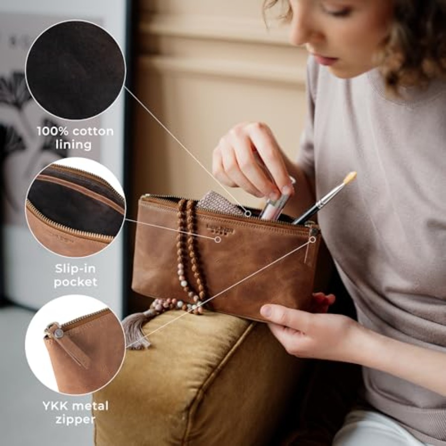 Vintage Genuine Leather Makeup - Women Bags For Women บทวิจารณ์และราคา