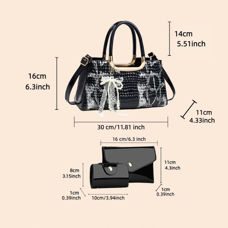 Women's Handbag Set, Crocodile - Women'S Evening Bags บทวิจารณ์และราคา