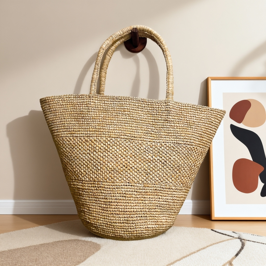 Large Capacity Raffia Straw Ba - Women'S Raffia Bags บทวิจารณ์และราคา