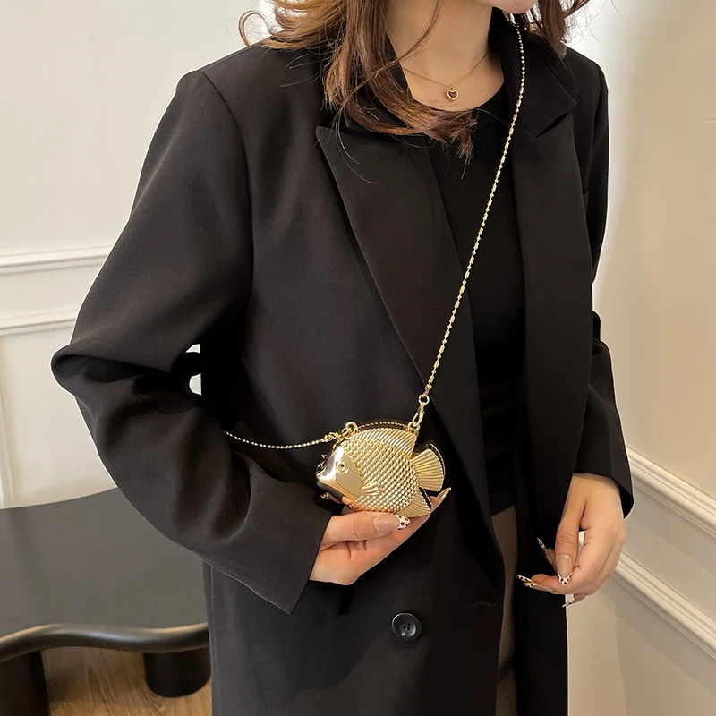 Cute Little Fish Shape Metal M - Women'S Evening Bags บทวิจารณ์และราคา