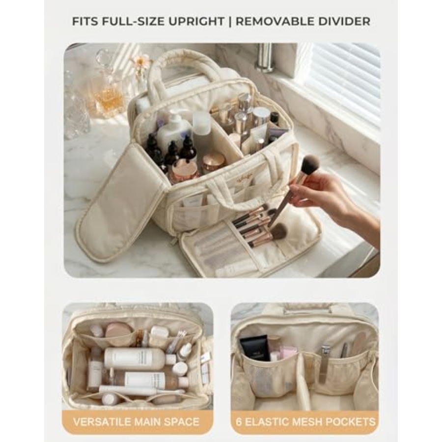 Large Quilted Toiletry Bag for - Women Bags For Women บทวิจารณ์และราคา