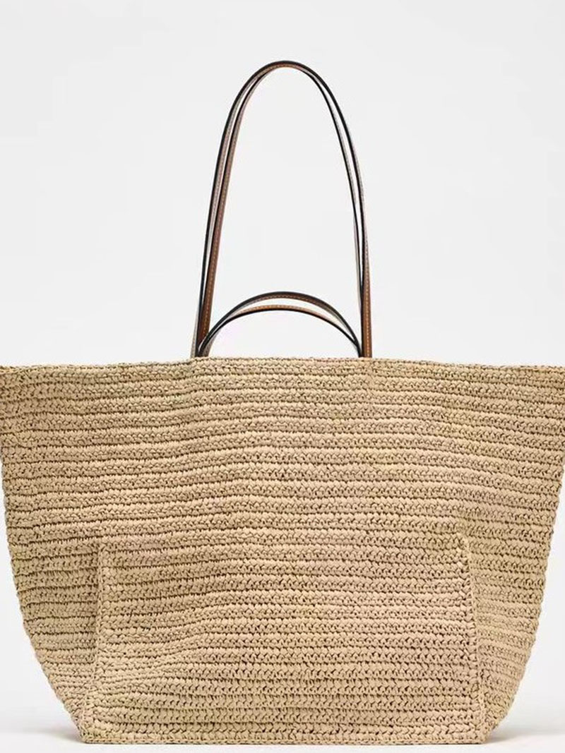 Women Shouder Bohemian Straw U - Crochet Market Bag บทวิจารณ์และราคา