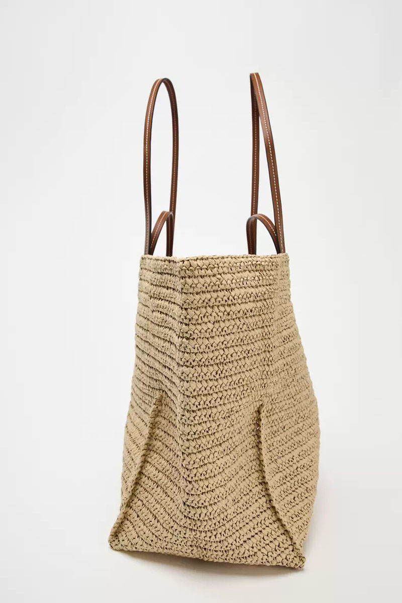 Women Shouder Bohemian Straw U - Crochet Market Bag บทวิจารณ์และราคา