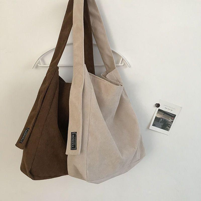 Large Corduroy Shoulder Shoppe - Shopper Tote Canvas บทวิจารณ์และราคา