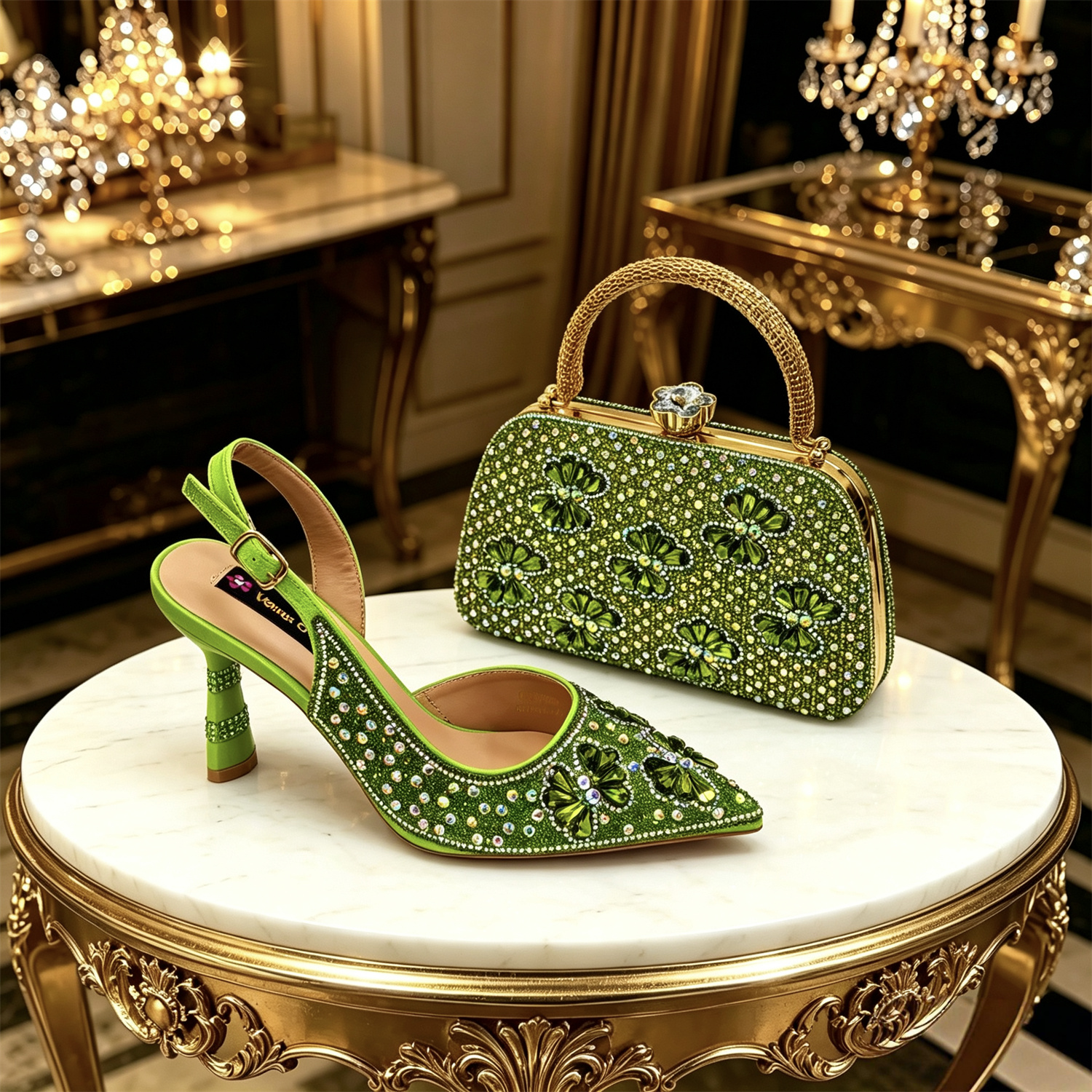 Venus Chan Gold Pointed Toe Rh - Women'S Evening Bags บทวิจารณ์และราคา