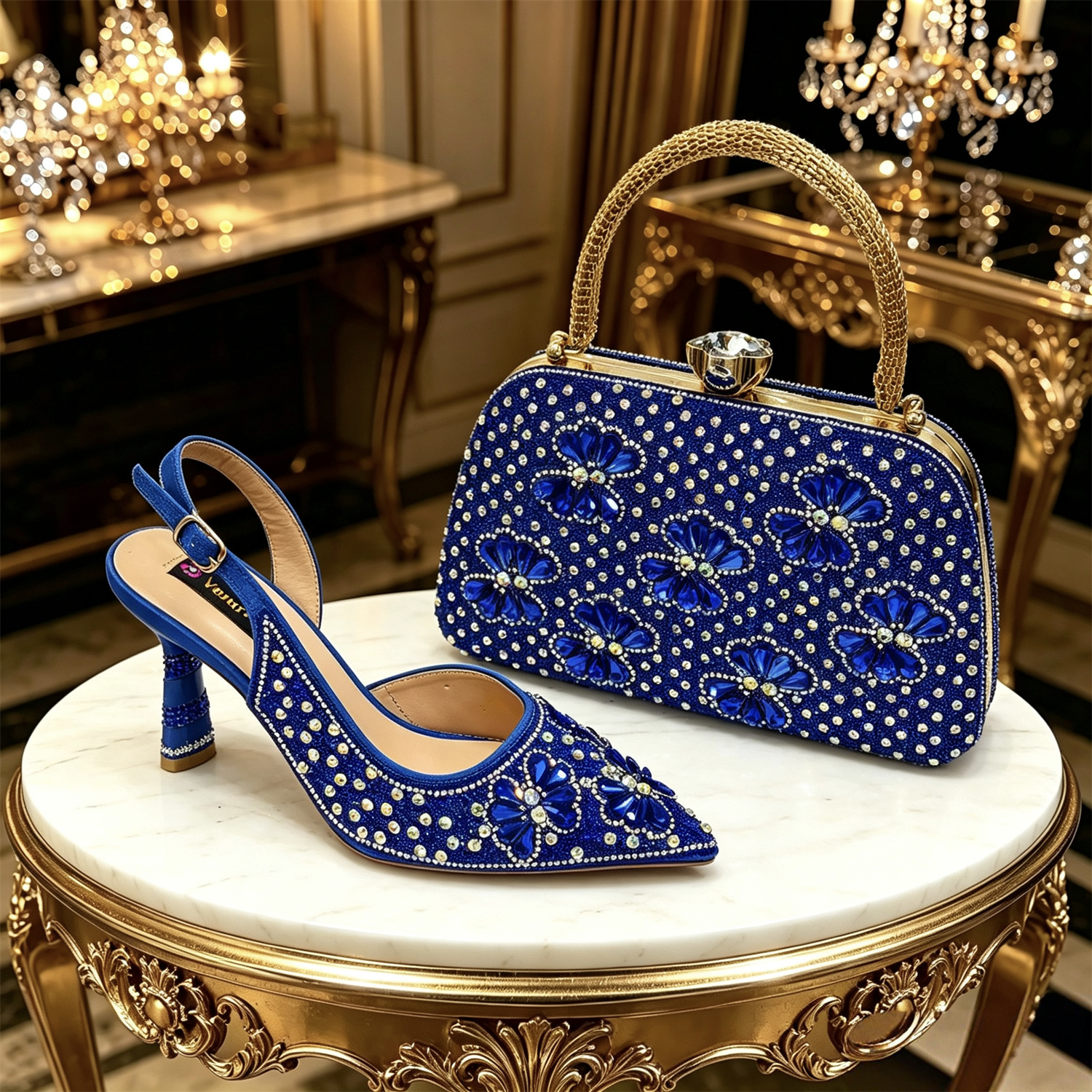 Venus Chan Gold Pointed Toe Rh - Women'S Evening Bags บทวิจารณ์และราคา