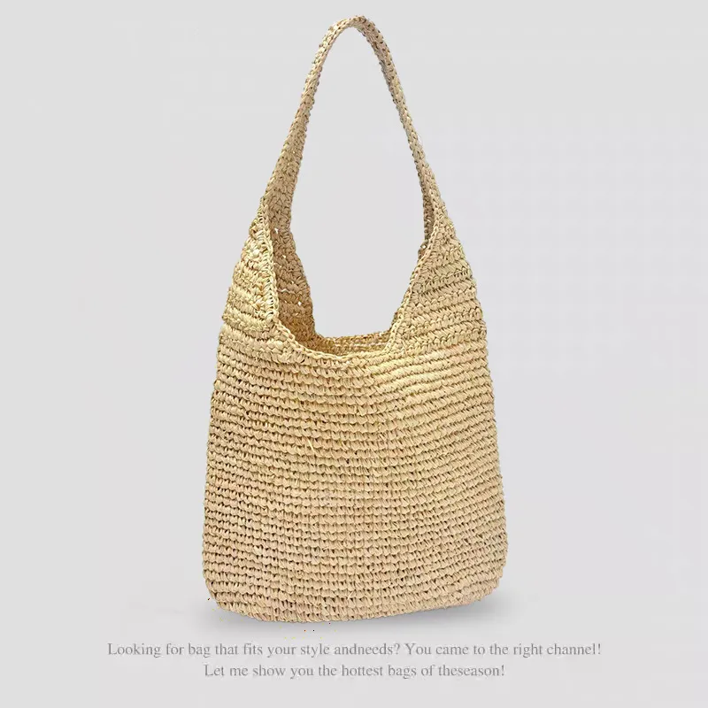 Raffia Hand-Woven Straw Should - Women'S Raffia Bags บทวิจารณ์และราคา