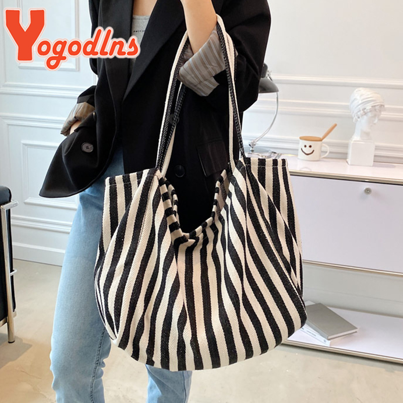 Large Capacity Canvas Bag for  - Shopper Tote Canvas บทวิจารณ์และราคา